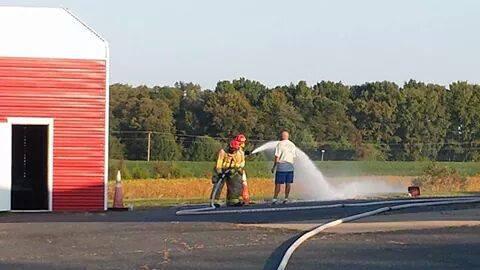 New recruit hose line training 